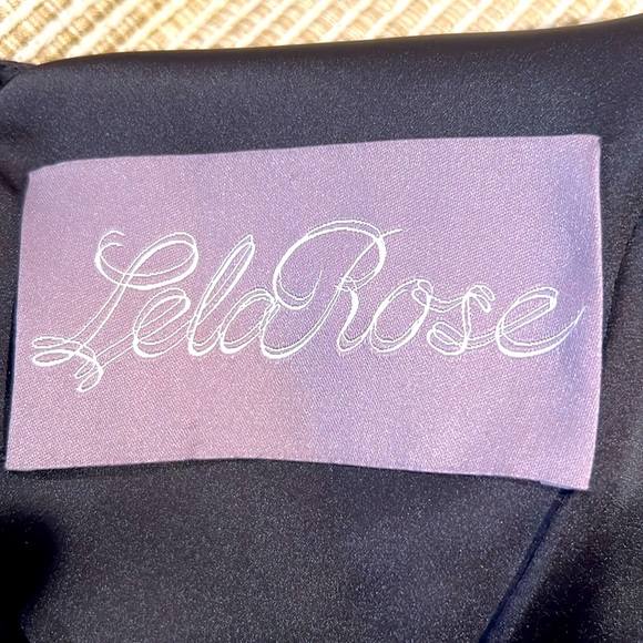 Lela Rose, size 8, black/white/silver evening dress - Picture 4 of 5